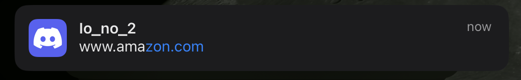 iOS notification link